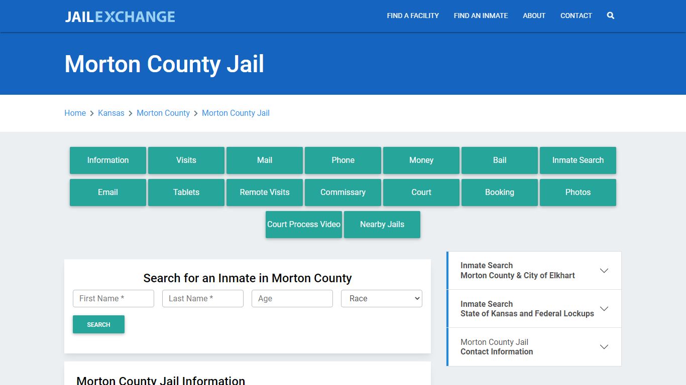 Morton County Jail Roster Lookup, KS, Inmate Search