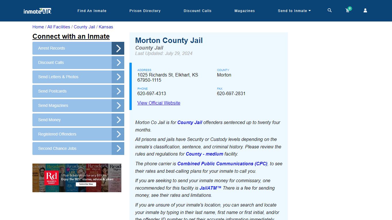 Morton County Jail - Inmate Locator